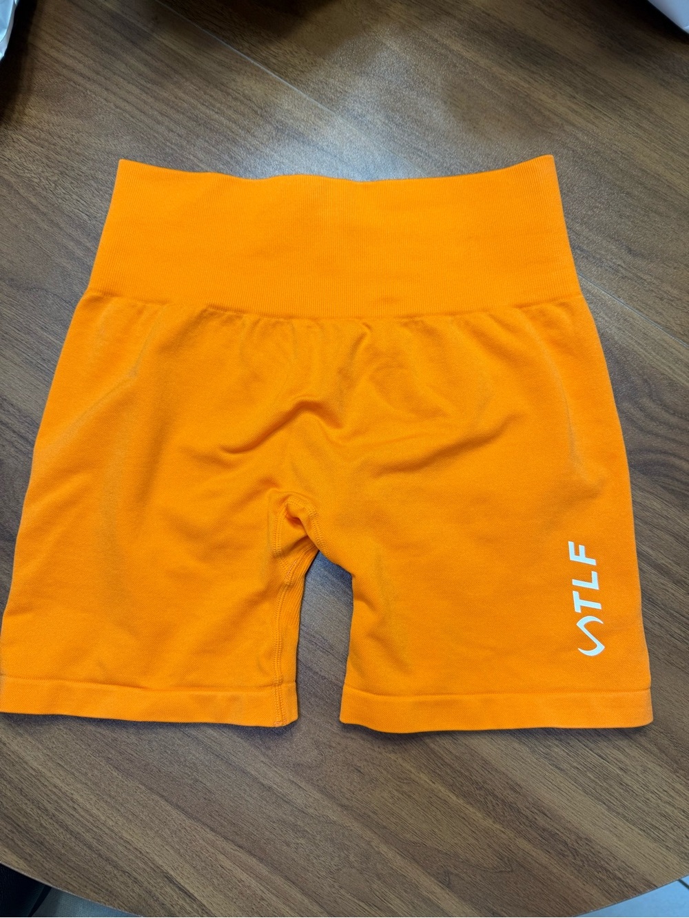 Tlf Bright Orange High-Waist Bike Shorts